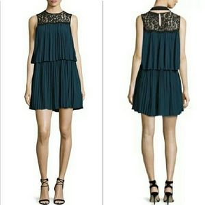 RACHEL ZOE Cobalt Lace Mini Dress